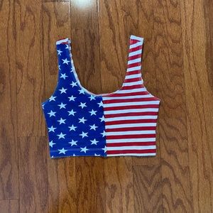 American flag crop top